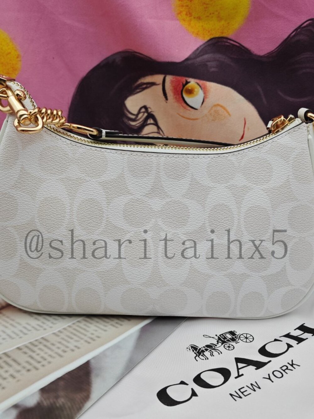 ✨✨coach Teri Shoulder Bag In Signature Canvas white - Picture 6 of 7
